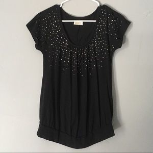 Old Navy Maternity Top Black with Rhinestones Medium